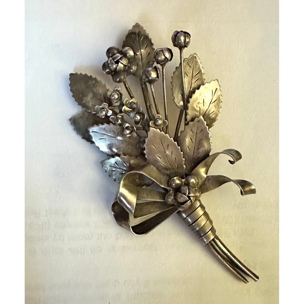 Vintage Hobe' Sterling Silver Bouquet Brooch Pin